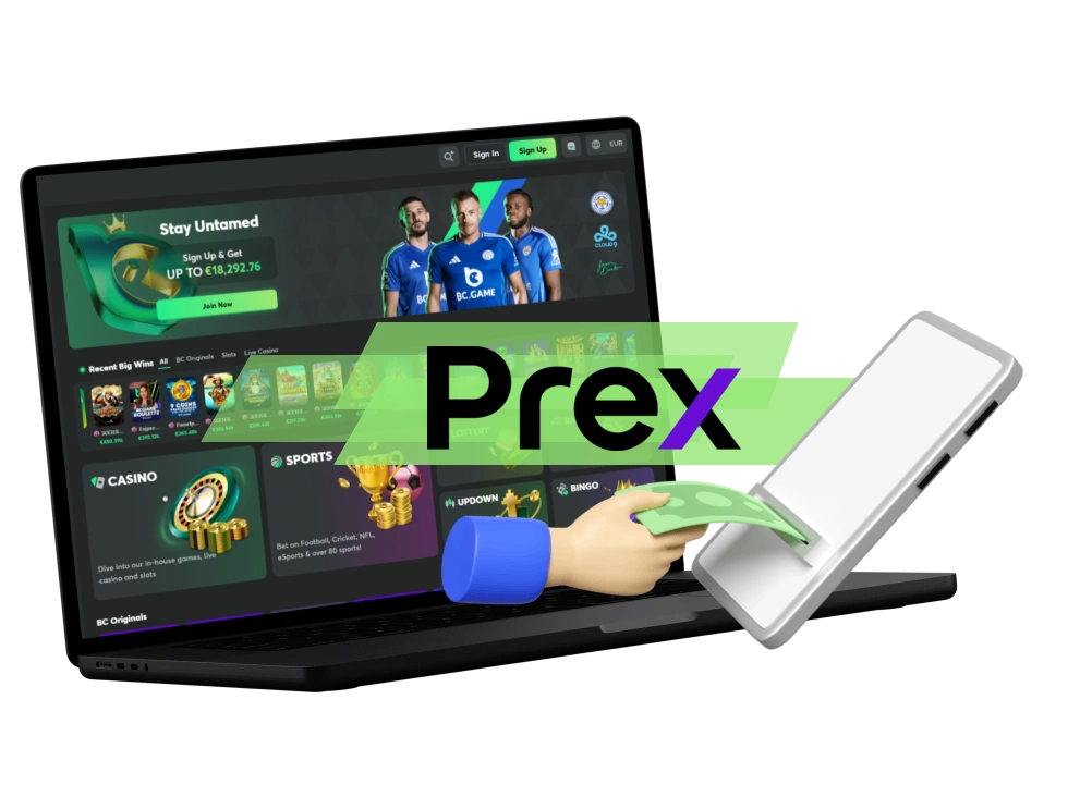 Ofertas de tarjetas Prex para BC Game